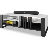 Szafka RTV III pod TV 145 cm lamele Biały nowoczesna loft